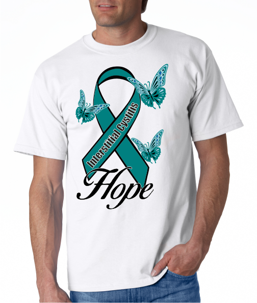 Interstitial Cystitis IC Hope on Mens SS Shirt